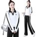 Women's Casual Sportswear Set Elegant Youthful Loose Fit Wide Leg Pants Two Piece Outfit Autumn Winter Style 2026_ecoleips.com