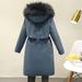 Women's Long Winter Parka Coat With Detachable Faux Fur Hood, Warm Quilted Down Jacket, Loose Fit Oversized Outerwear For Cold Weather_ecoleips.com