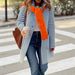DiYun 2024 Autumn/Winter New Elegant Striped Cardigan Hooded Knit Long Sleeve Jacket For Women_ecoleips.com