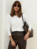 Cotton 2025 Spring New Women's Fashion Leisure Versatile Commuter Hoodie Round Neck Long Sleeve T-shirt_ecoleips.com