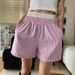 Women's Clothing Summer New Double Head Striped Loose Shorts For Women's Leisure_ecoleips.com