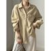 Yanshuang Linen Blend Tencel Cotton V-Neck Shirt For Women Autumn Simple Casual Long Sleeve Loose Top 82209_ecoleips.com