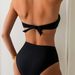 New Women's Backless Swimsuit Digital Print Tight Fitting Bikini For Spa Resort_ecoleips.com