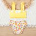 Aria Basics New European And American Style Children's Swimwear, Hot Spring Two-piece Swimsuit, Cute Yellow Bikini Set For Girls_ecoleips.com