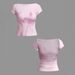 American-style Sweet And Spicy Sexy Pure Desire Print Short-sleeve Backless Cutout Slim-fit Personalized Design T-shirt_ecoleips.com
