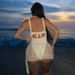 Lace-Trimmed Halter One Piece Swimsuit for Women Ruffled Detail Adjustable Straps Elegant Swimwear_ecoleips.com