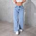 2025 Summer New Cross-Border American Retro Drapey Jeans For Women, High-Waisted, Wide-Leg, Loose, Straight-Leg Long_ecoleips.com