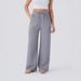 2025 High Waist Drawstring Side Pocket Casual Linen Flowy Wide Leg Beach Pants Elastic_ecoleips.com