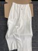 Women's Clothing Relaxed Old Money Style Minimalist White Linen High End Casual Wide Leg Trousers_ecoleips.com