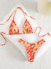 New 2026 Women's Sexy Two Piece Swimsuit European American Style Fashionable Tropical Leaf Print_ecoleips.com