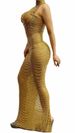Flared Bodycon Dress With Rhinestones And Mesh Birthday Party Evening Gown For Women_ecoleips.com