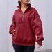 Women's Fleece-Lined Zip-Up Hoodie – Oversized Streetwear Pullover With Contrast Pocket Panels, High Neck Long Sleeve Sweatshirt (S-XXXL)_ecoleips.com