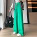 Knitted Wide Leg With A Sense Of Design, Side Pleat Groove Strips, Autumn Winter Thick Hanging Feeling, Loose And_ecoleips.com