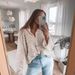 Women's Clothing New Cotton Embroidery Lace Casual Stitching Shirt Tops_ecoleips.com