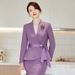 Women's Formal Purple Suit For News Broadcasting Entrance Exam On Camera Attire Female Host Competition Outfit Speech Contest_ecoleips.com