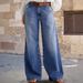 Women's Clothing Retro Wide Leg Jeans Spring New Long Straight High Waist Casual Pants For Women_ecoleips.com
