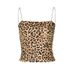 European And American Style Fashionable Sexy Crop With Straps, 2025 Summer New Women's Clothing, Printed Leopard Print_ecoleips.com
