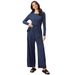 Voya Women's Daily Casual Home Set For Spring And Summer Simple Solid Color Comfortable Pants_ecoleips.com