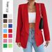 2025s 2025 Red New Small Suit Commuting Spring Autumn Coat Top For Women, Versatile, Fashionable, And Personalized_ecoleips.com