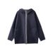 Reversible Hooded Zip Jacket For Women – Oversized Long Sleeve Coat (Dual-Tone, Polyester, Casual To Office, M/L, Blue-Green & Sage)_ecoleips.com