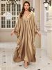 Women's Clothing Polyester Gold Loose Large Size Robe Beach Jacket Dress Long Dress Bikini Outer Cover_ecoleips.com