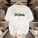 Men's Pure Cotton T-Shirt Summer Trendy Round Neck Short Sleeved Printed Loose Fit Instagram Style_ecoleips.com