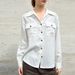 Women's Old Qian Feng Lyocell Linen Shirt Collared Workwear Pocket Top Loose Fit Versatile Cotton Linen Commuter Shirt for Spring_ecoleips.com