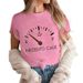 European And American Cross-border Foreign Trade Wholesale Clothing, Coffee Time Round-neck Plus-size Short-sleeve_ecoleips.com