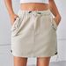 Women's Clothing Summer Washed Drawstring Elastic Waist Denim Short Skirt Trend_ecoleips.com
