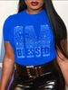 Women's Clothing Printing Hot Diamond Round Neck Wide_ecoleips.com