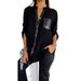 Autumn Commute Style Black Shirt Fashion Cardigan Top Wholesale_ecoleips.com