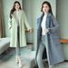 Cozy Sherpa-Lined Denim Jacket – Oversized Long Sleeve Coat With Polo Collar – Winter Warm Mid-Length Outerwear (S/M/L/XL/XXL/2XL)_ecoleips.com