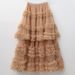 New Heavy Duty Long Skirt With Multi Layer Cake Skirt And Tutu Skirt High Waist All Match Solid Color A Line Multi Layer Cross Border_ecoleips.com