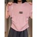 Women's Flutter Sleeve T-Shirt – Slimming Ruched Waist & Structured Shoulder (M-2XL, 7 Colors)_ecoleips.com