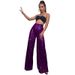European And American Cross-Border Women's Fashion High-Waisted Casual Sequin Loose Draped Wide-Leg Pants_ecoleips.com