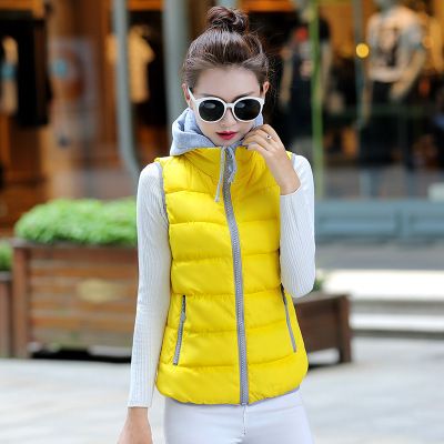 Colorblock Hooded Puffer Vest For Women – Lightweight Quilted Reversible Gilet In Candy Colors_ecoleips.com