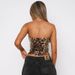 Women's Clothing Sexy Nightclub Hot Girl Leopard Print Sequined Tube Top Slim Fit Inner Vest_ecoleips.com