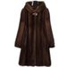 Luxury Faux Fur Coat With Hood, Long Winter Coat For Women, Elegant Outerwear, Deep Brown, Plus Size Available_ecoleips.com