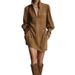 Women's Long-Sleeve Zipper Stand Collar Dress_ecoleips.com