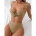 Yonghe New Cross Border European And American Solid Color Flying Split Swimsuit Female Sexy Beach Bikini Swimsuit Wholesale_ecoleips.com