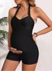 Black Maternity Swimsuit Female Sexy Backless Large Size Breathable Sexy Swimsuit Cross-border International Station One-piece Swimsuit_ecoleips.com