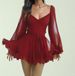 Women's Clothing Temperament Women's V Neck Pure Color Sexy Elegant Pleated Dress_ecoleips.com