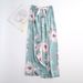 Women's Pajama Pants Home Pants Summer Thin Sleep Bottoms Floral Printed Pajama Trousers Wide Leg Loose Big Size Bottoms Pyjamas_ecoleips.com