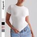 Women's Clothing Yoga Clothing Sports Solid Color Slim Fit T Shirt_ecoleips.com