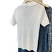 Elegant Women's Lapel Short Sleeve Knit Sweater Cable Knit Shoulder Top Summer New Arrival_ecoleips.com