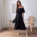 Women's Clothing One Shoulder Beach Pleated Dress_ecoleips.com