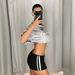 Women's Clothing Hugging Shorts Personality Street Sexy Hot Pants Pleated Contrast Color Slim Fit Women_ecoleips.com