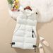 Women's Quilted Sleeveless Vest Coat With Hood, Lightweight Down Alternative Puffer Jacket For Fall Winter, Longline Zip-Up Casual Outerwear_ecoleips.com