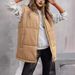 Women’s Quilted Zip-Up Vest – Lightweight Puffer Sleeveless Jacket For Fall & Winter (Black/Beige/Khaki/White, S-XXL)_ecoleips.com