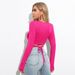 Voya Women's New Autumn And Winter Fashion Short Cut Slim Fit High Stretch Long Sleeved T-shirt Versatile Top_ecoleips.com